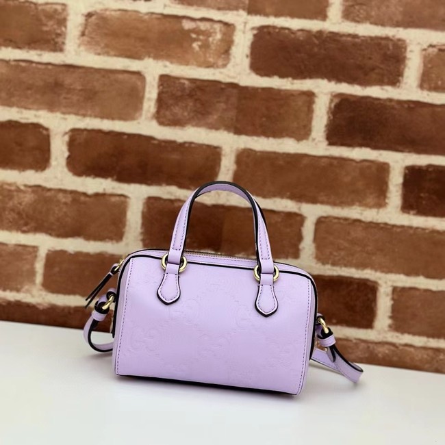 Gucci GG SUPER MINI TOP HANDLE BAG 790130 Purple