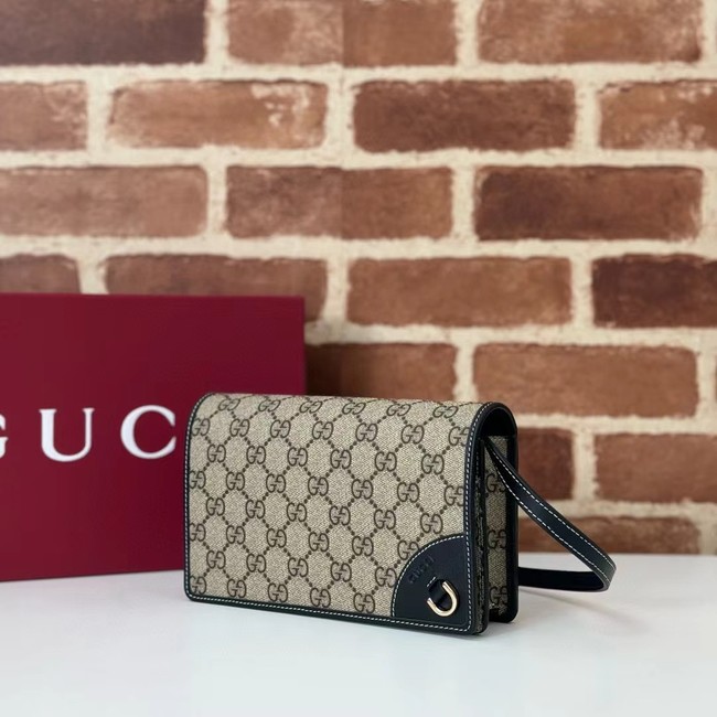 Gucci GG EMBLEM SUPER MINI SHOULDER BAG 820688 black