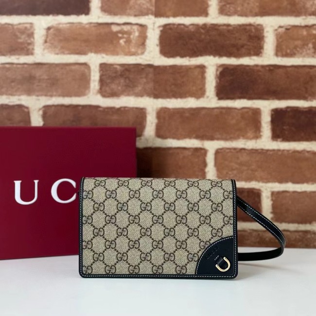 Gucci GG EMBLEM SUPER MINI SHOULDER BAG 820688 black