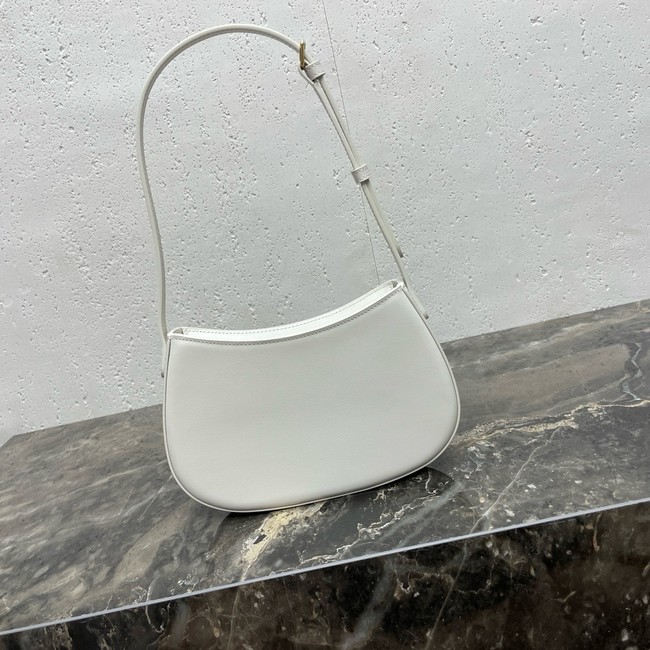 Celine MEDIUM TILLY BAG IN SHINY CALFSKIN 115703 white&gold