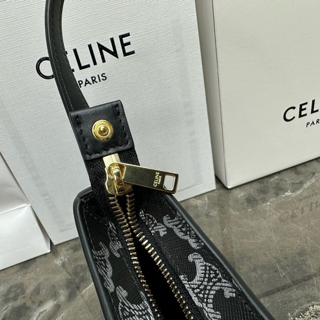 Celine MEDIUM TILLY BAG IN TRIOMPHE CANVAS 115703 black&white