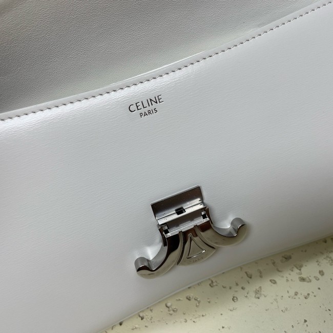 Celine MEDIUM CELINE LOLA BAG IN SHINY CALFSKIN 115533 BLANC DE BLANC