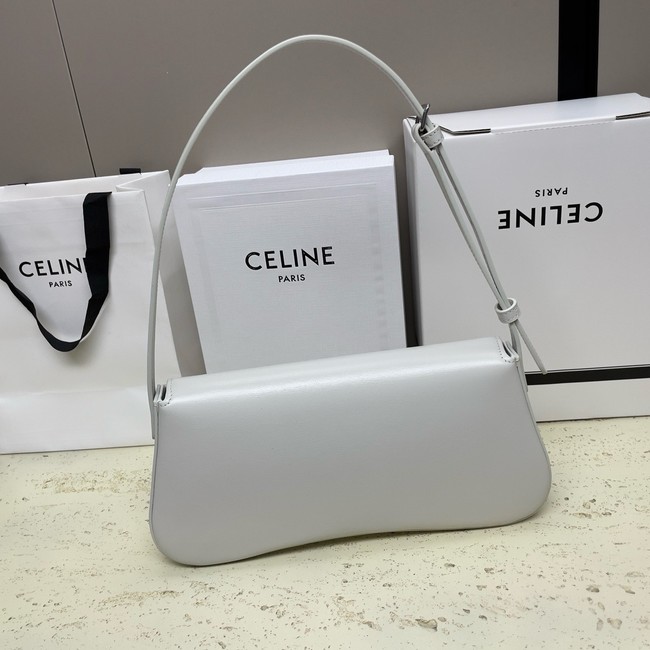 Celine MEDIUM CELINE LOLA BAG IN SHINY CALFSKIN 115533 BLANC DE BLANC