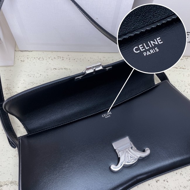 Celine MEDIUM CELINE LOLA BAG IN SHINY CALFSKIN 115533 BLBLACK