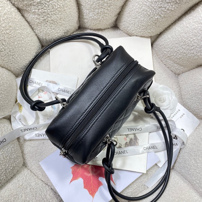 Chanel Sheepskin TOP HANDLE BAG AS8012 black&paint