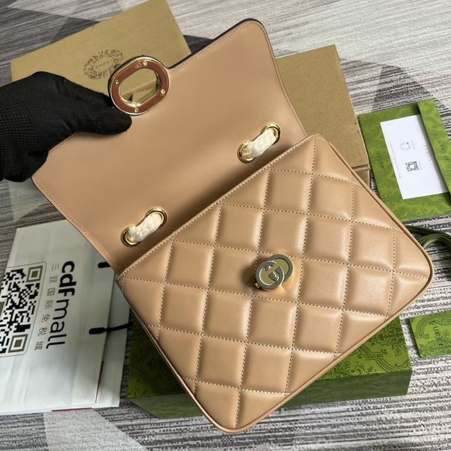 GUCCI SMALL SHOULDER BAG 740834 Apricot