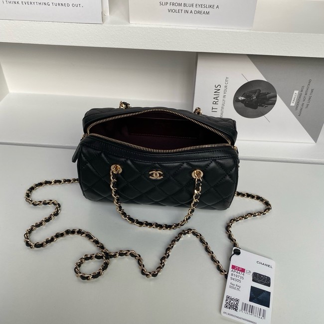 CHANEL CLUTCH WITH CHAIN AP4474 BLACK