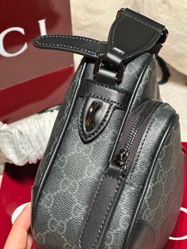 GUCCI GG EMBLEM MEDIUM CROSSBODY BAG 821160 black