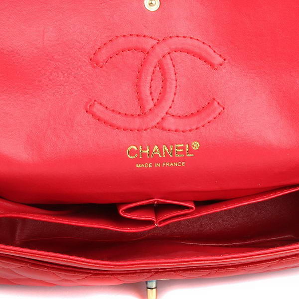 Chanel 2.55 Series Flap Bag A01112 Red Leather Golden Hardware