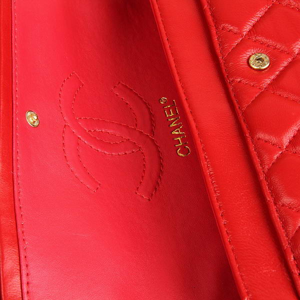 Chanel 2.55 Series Flap Bag A01112 Red Leather Golden Hardware