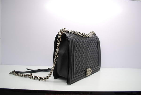 Chanel Boy Flap Shoulder Bag A30171 Black Sheepskin Leather