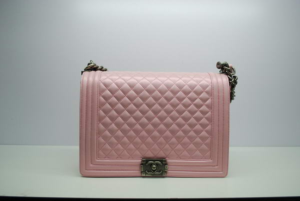 Chanel Boy Flap Shoulder Bag A30171 Pink Sheepskin Leather