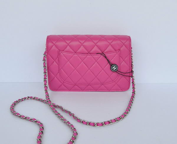 New Color Chanel A33814 Rosy Sheepskin Leather Flap Bag Silver