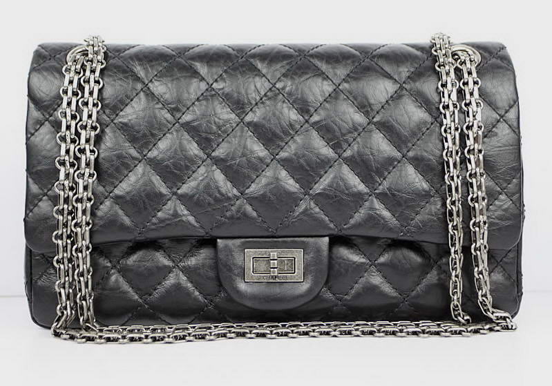 Chanel Classic Flap Bag A37587 Original Leather Black Silver