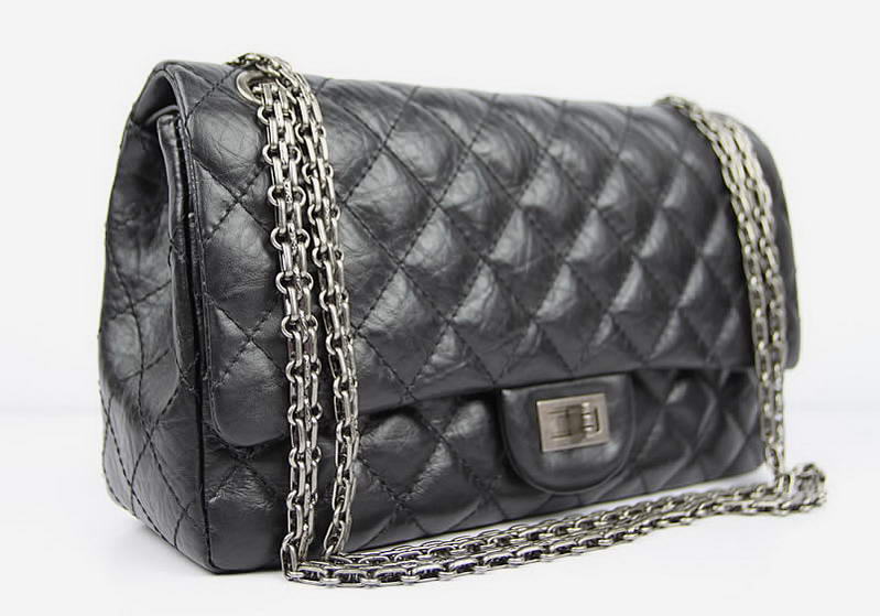 Chanel Classic Flap Bag A37587 Original Leather Black Silver