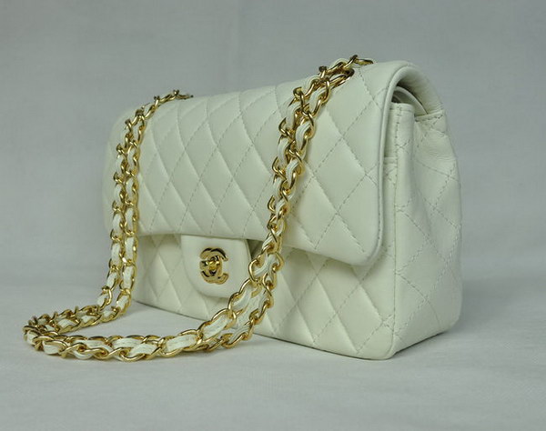 Chanel Classic Flap Bag 1112 Beige Leather Golden Hardware