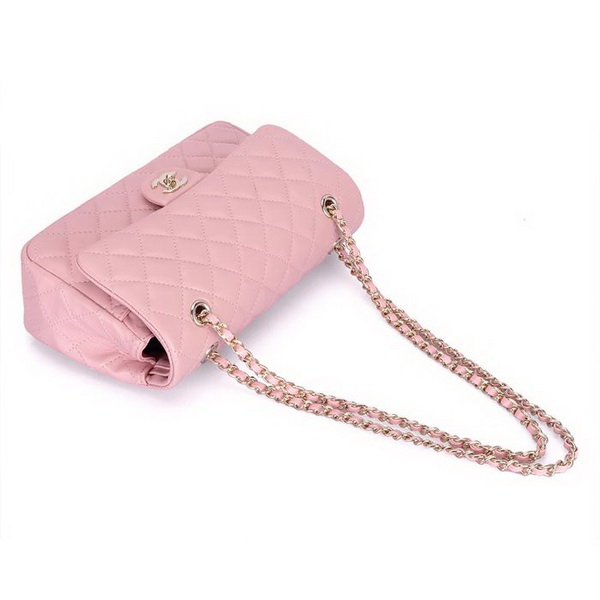 Chanel 2.55 Classic Series Flap Bag Pink Leather 1112 