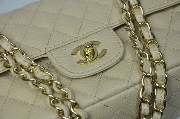 Chanel 2.55 Quilted Flap Bag 1112 Beige with Gold Hardware