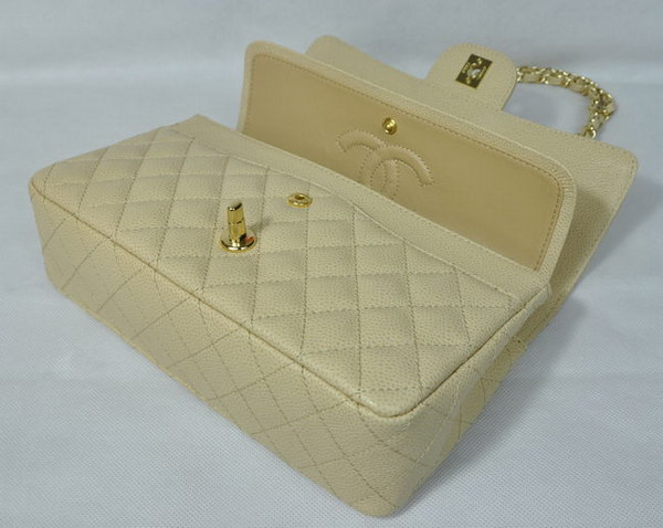 Chanel 2.55 Quilted Flap Bag 1112 Beige with Gold Hardware