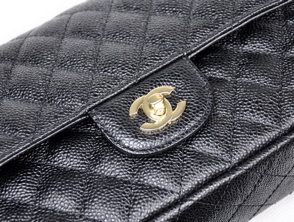 Chanel 2.55 Quilted Flap Bag 1112 Black with Gold Hardware