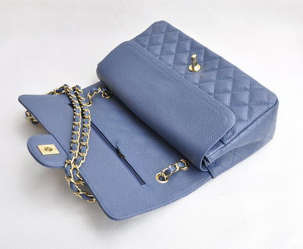 Chanel 2.55 Quilted Flap Bag 1112 Light Blue with Gold Hardware