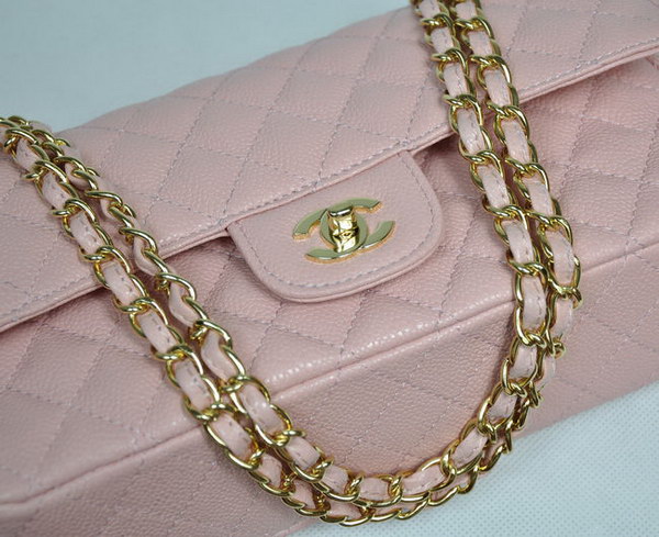 Chanel 2.55 Quilted Flap Bag 1112 Pink with Gold Hardware