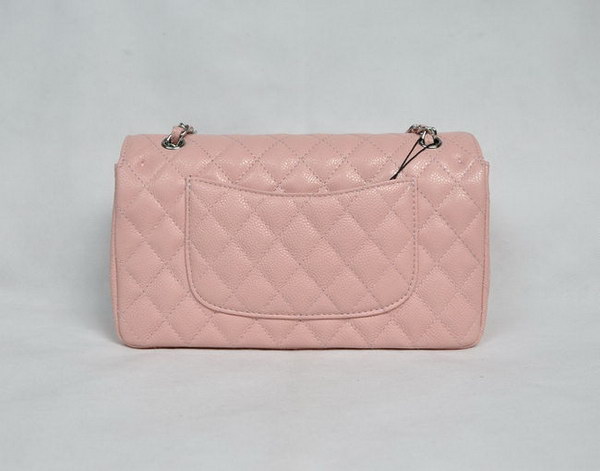 Chanel 2.55 Quilted Flap Bag 1112 Pink with Silver Hardware