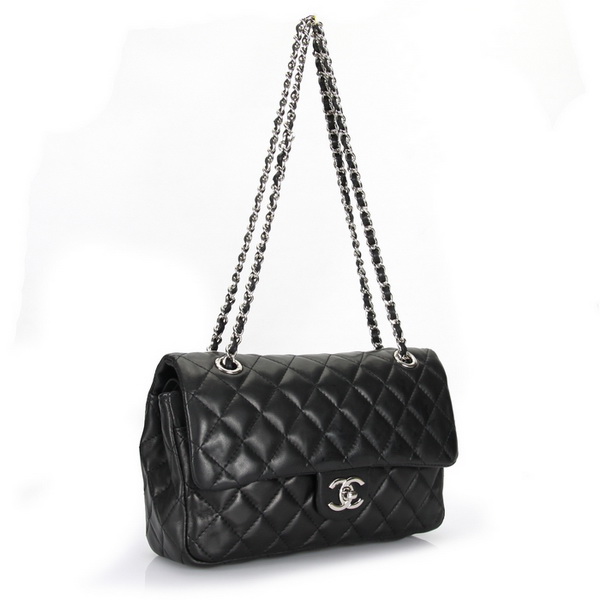 Chanel Classic Flap Bag Original Leather A1112 Black