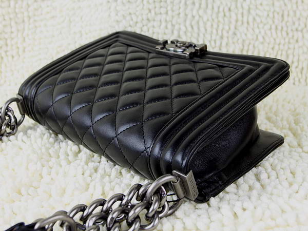 Hot Style Chanel A67025 Le Boy Flap Shoulder Bag In Black Sheepskin Leather