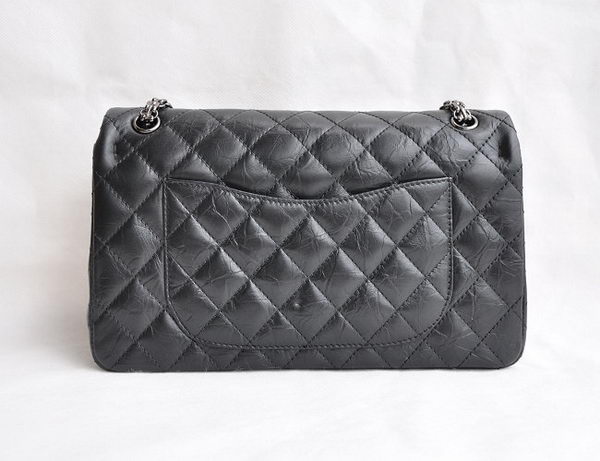 Chanel 2.55 Series Flap Bag Black with Silver-Gray Chain 30226