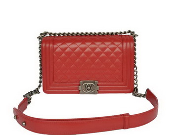 Chanel Le Boy Flap Shoulder Bag A67086 Red