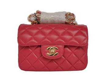 Cheap Chanel Classic mini Flap Bag 1115 Rose Sheepskin Golden Hardware