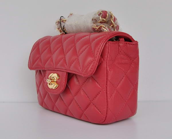 Cheap Chanel Classic mini Flap Bag 1115 Rose Sheepskin Golden Hardware