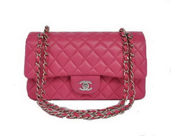 Cheap Chanel 2.55 Series Flap Bag 1112 Rose Sheepskin Leather Silver Hardware