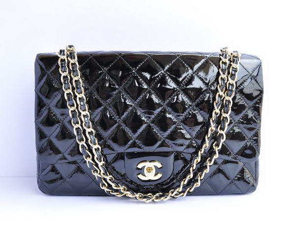 Cheap Chanel Jumbo 2.55 Series Flap Bag A47600 Black Golden