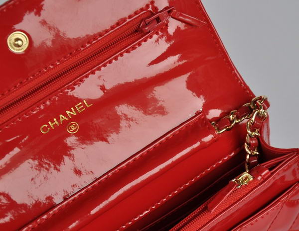 Cheap Chanel Mini Flap Bag A33814 Red Patent Golden