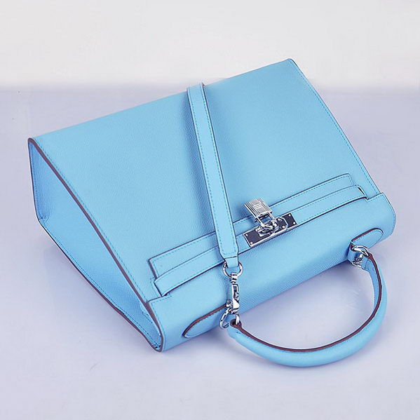 Hermes Kelly 32cm Bags Togo Leather Light Blue