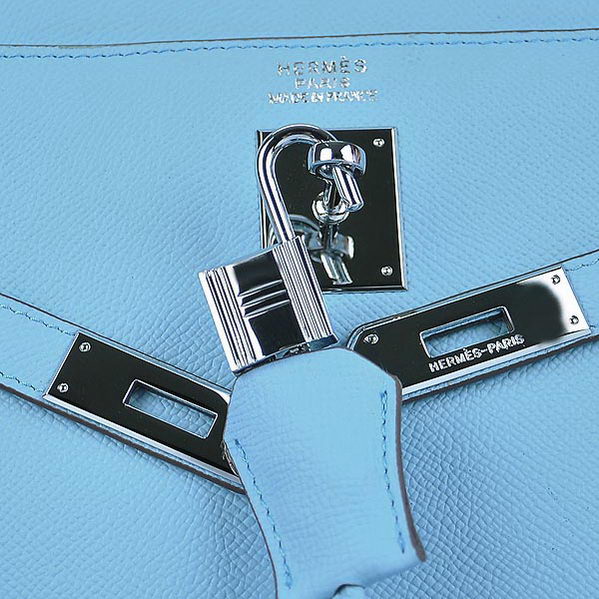 Hermes Kelly 32cm Bags Togo Leather Light Blue