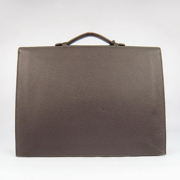 Hermes Sac Depeche 38cm Briefcase Clemence Brown