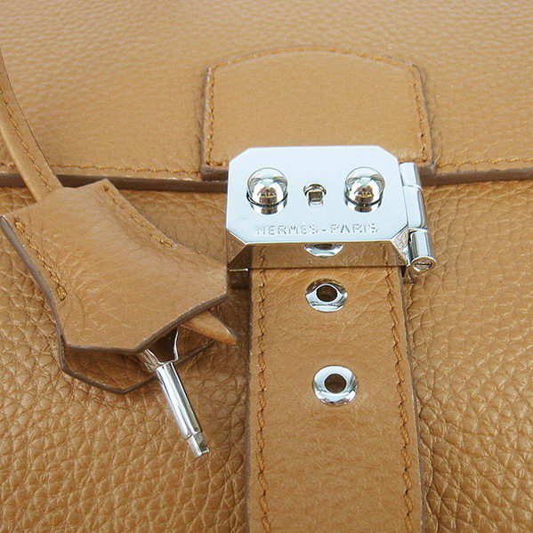 Hermes Sac Depeche 38cm Briefcase Clemence Camel