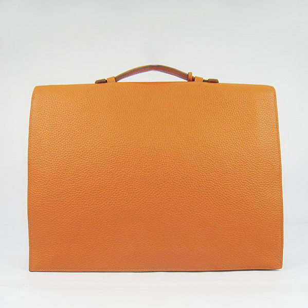 Hermes Sac Depeche 38cm Briefcase Clemence Orange