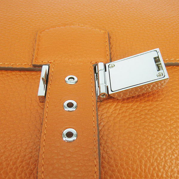 Hermes Sac Depeche 38cm Briefcase Clemence Orange