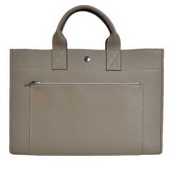 Hermes Briefcase 40CM Clemence Leather Bag Grey