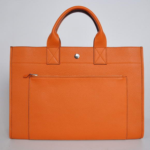 Hermes Briefcase 40CM Clemence Leather Bag Orange