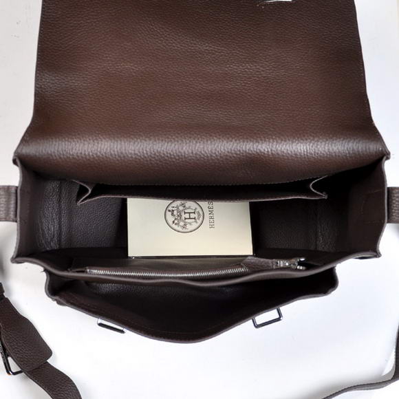 Hermes Steve 32CM Mens Bag Clemence Brown