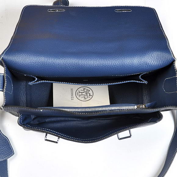 Hermes Steve 32CM Mens Bag Clemence Dark Blue