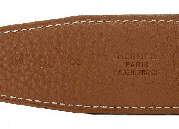 Hermes Belts Original Leather Diamond Golden Ochre