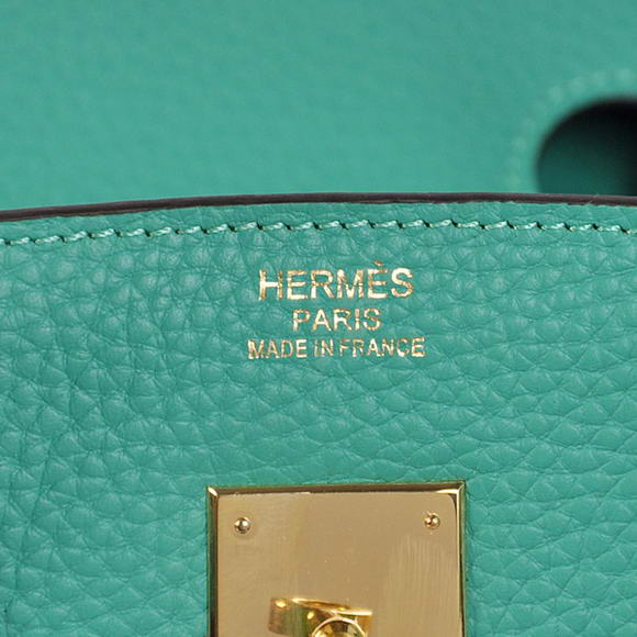 Hermes Birkin 35CM Tote Bags Togo Leather Green Golden