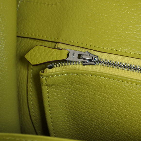 Hermes Birkin 35CM Tote Bags Togo Leather Lemon Silver