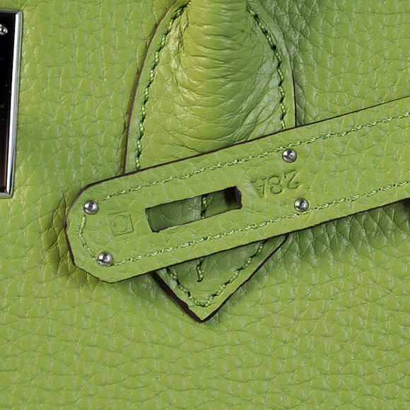 Hermes Birkin 35CM Tote Bags Togo Leather Light Green Silver